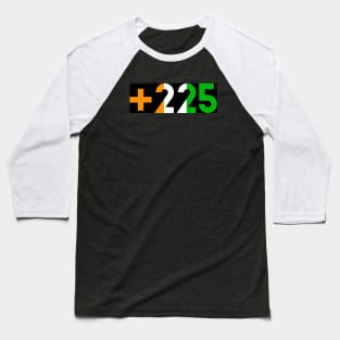 Cote d'Ivoire +225 Country calling code Baseball T-Shirt